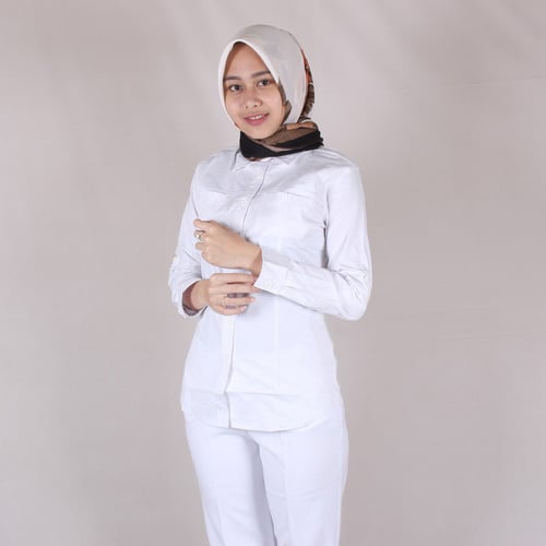 Jual Kemeja  Putih  Polos Wanita Baju Formal Cewek  Baju 