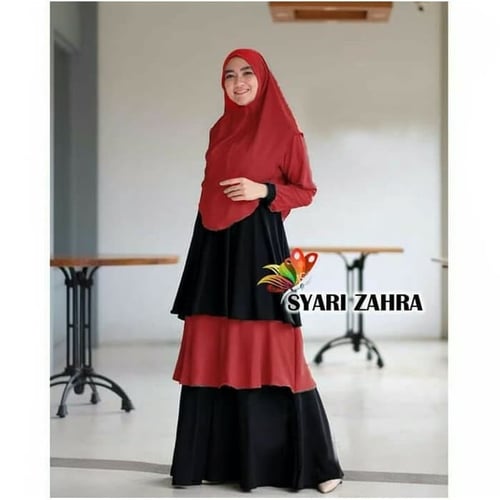 Gamis Zahra Maxi Dress Syari Muslimah Model Casual