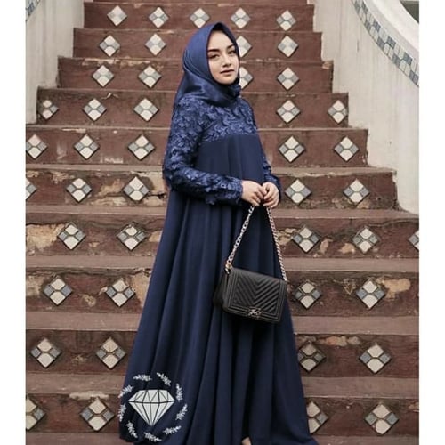 Gamis Salsa Maxi Dress Syari Muslimah Model Casual