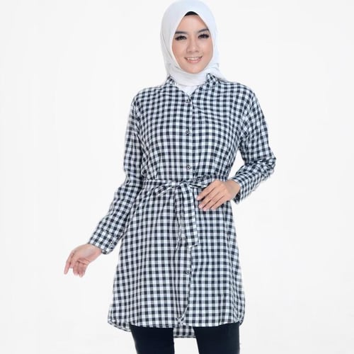 Rimas D-08011 Baju Muslim Tunik Wanita - Hitam Size L