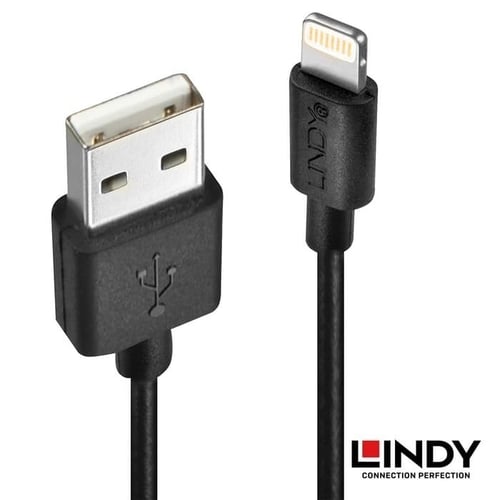 LINDY Usb to Lightning Cable 31320 For Ipod Iphone Ipad Black 1m