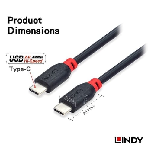 LINDY Premium USB 2.0 41872 Type C C 41872 2m