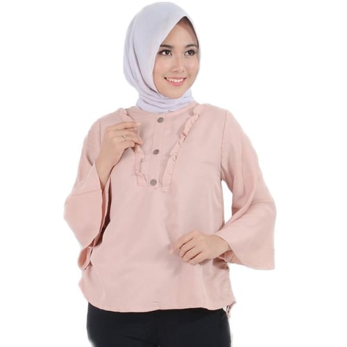 Rimas DA-218 Fashion Blouse Muslim Wanita - Mocca Size L