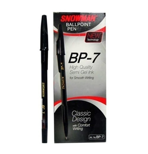 SNOWMAN Pen BP-7 Hitam 1 Lusin