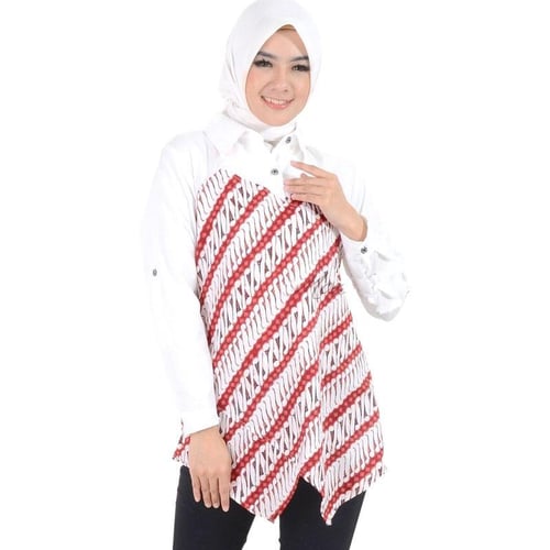 Rimas D-0172 Batik Blouse Wanita - Merah Size M