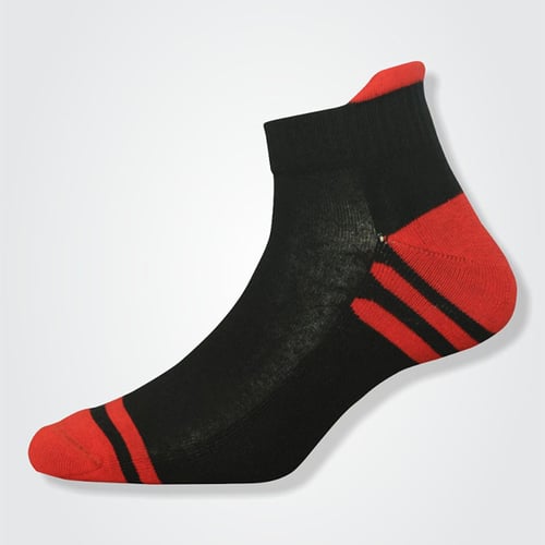 Kaos Kaki Ankle Sport Socks Black/ Rouge