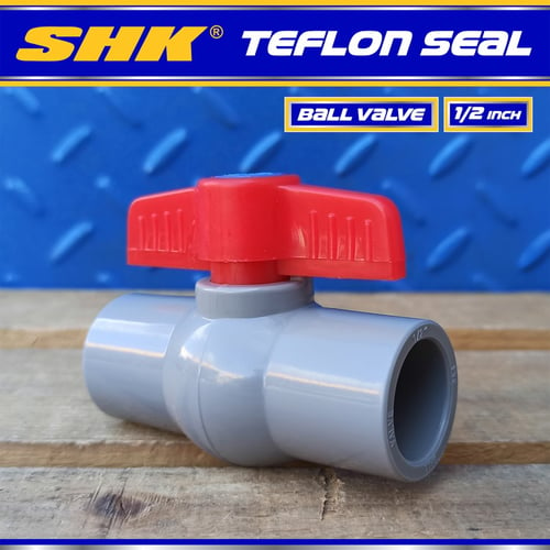 Ball Valve PVCBV 1/2 Inch SHK Polos Stop Kran Plastik PVC TEFLON SEAL