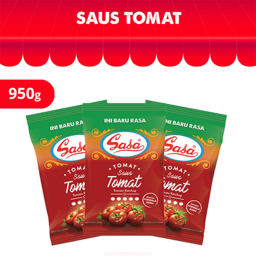 Sasa Tomat Pouch 950gr 3 Pcs