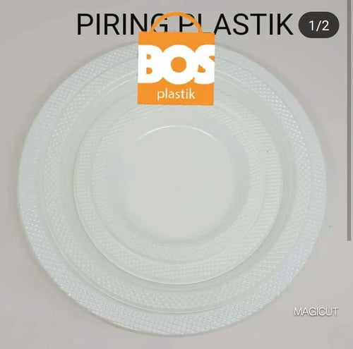 Piring Plastik 10 Inch - 50 Pcs