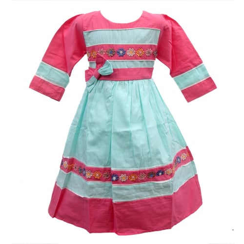 Dress Anak Perempuan Muslim Sambung Size 1-4 Tahun