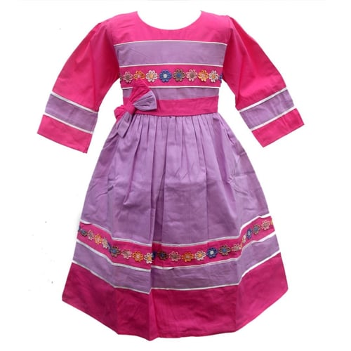 Dress Anak Perempuan Muslim Sambung Size 5-8 Tahun