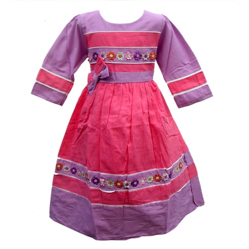 Dress Anak Perempuan Muslim Sambung Size 9-12 Tahun