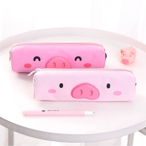 Piggy Closeup Canvas Pencil Case / Tempat Pensil / Tempat Alat Tulis