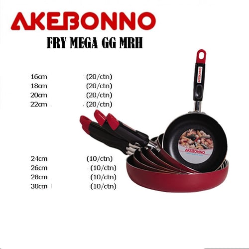 Akebonno Fry Pan 22 cm Mega gg Merah