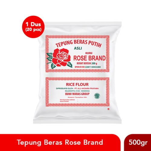 Tepung beras rose brand 1 dus isi berapa