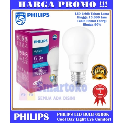 Philips Lampu LED 6 watt
