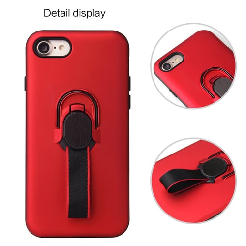 Case IPHONE 7 Stand Ring Holder Magnet Bumper Matte Casing RED