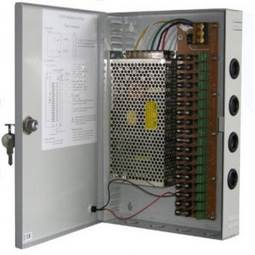 Power Supply CCTV 12 Volt 20 Ampere + Box Panel pengganti adaptor - Beige