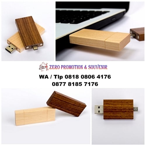 Souvenir Flashdisk Kayu OTGWD01 - USB OTG Wood 8GB