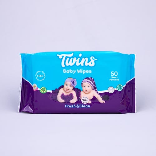Twins Baby Wipes Fresh and Clean 50s