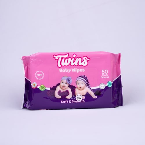 Twins Baby Wipes Soft and Smooth 50s