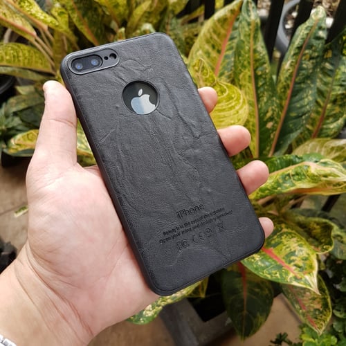 Premium Softcase Leather For Iphone 8 Plus Case Kulit BLACK