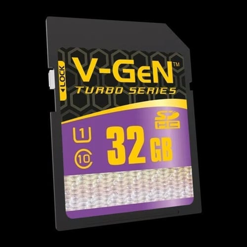 V-GEN MEMORY SD CARD SDHC VGen 32GB Class 10 Turbo Camera Kamera 32 GB