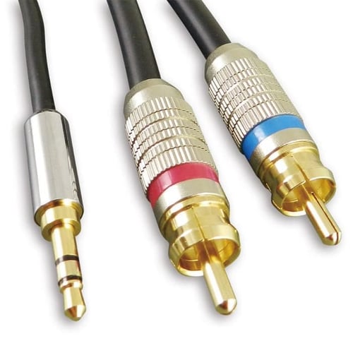 Amber AXR12 - Audio Cable, Analog 3.5 MM AUX, Mini Jack To RCA, 2M