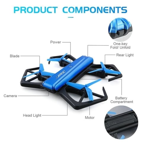 Drone JJRC H43WH BLUE CRAB 720P WIFI CAMERA FOLDABLE ALTITUDE HOLD D
