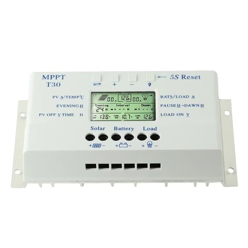 MPPT T30 30A Solar Charge Controller 12V 24V Dual Timer