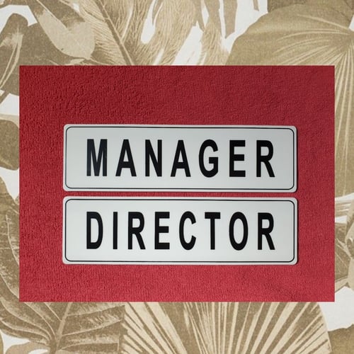 Stiker Petunjuk Manager + Director Sign Acrylic