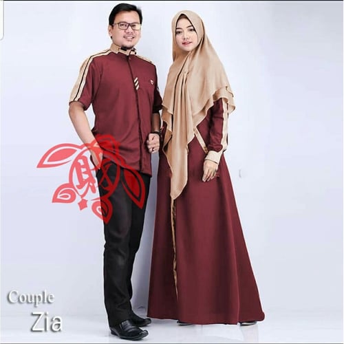 Terlaris Couple Ziyah Jumbo Couple Gamis Muslimah Big Size Model Casual Terkini