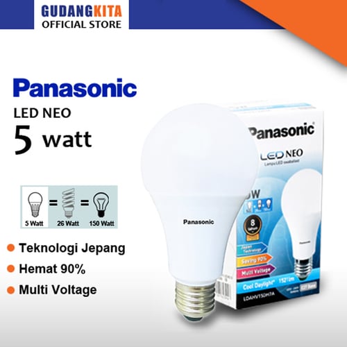 Jual PANASONIC Lampu Led Neo Cooldaylight 5 Watt - GUDANGKITA | Ralali.com