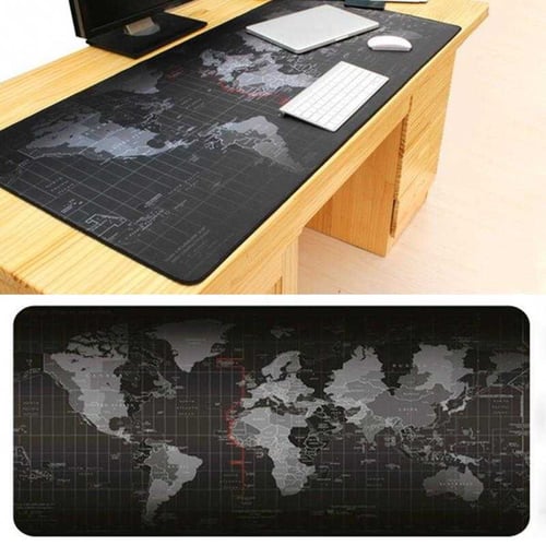 Gaming Mouse Pad XL Desk Mat Motif Peta Dunia - 40 X 80 Cm
