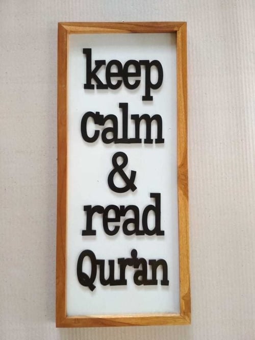 Frame Hiasan Dinding Keep Calm & Read Qur'an