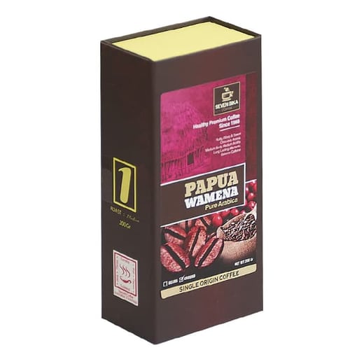 SEVEN BIKA Coffee Papua Wamena Pure Arabika Box 200 gr (Bubuk / Biji)