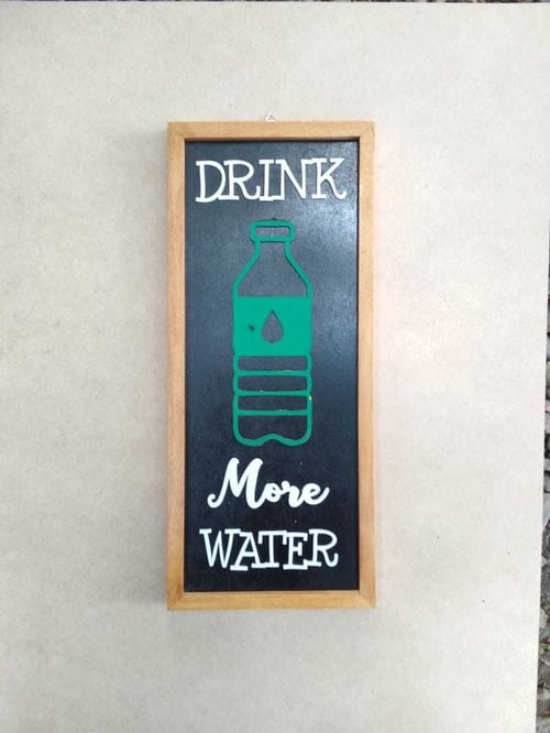 Frame Hiasan Dinding Drink More Water