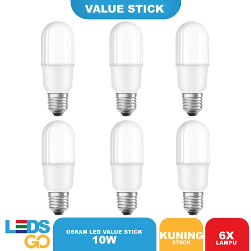 OSRAM Lampu Bohlam LED Value Stick 10 Watt Kuning SPECIAL ISI 6