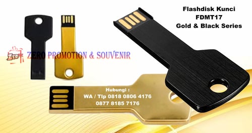 Flashdisk Kunci 32GB Promosi - FDMT17 Gold dan Black Series