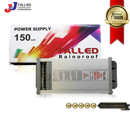 POWER SUPPLY OUTDOOR 12V 150W DC 12.5A TALLED RAINPROOF