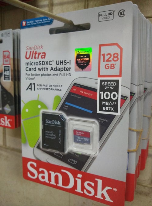 Memory Card MicroSD MIcro SD Sandisk Ultra Class 10 128GB 128 GB