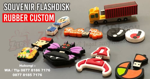Souvenir USB Custom Termurah - Flashdisk Rubber Logo Anda