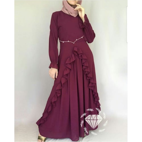 Terlaris Gamis Laxmi Maxi Dress Syari Muslimah Model Casual Terkini