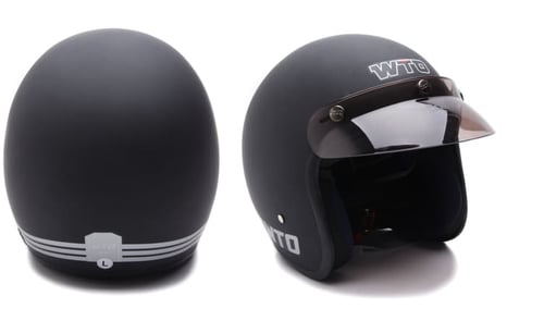 WTO Helmet Retro Bogo Pet - CLS1 - Hitam Doff