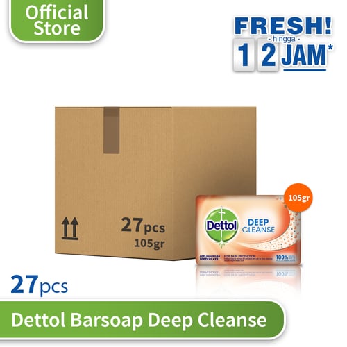 DETTOL Barsoap Deep Cleanse 105 gr Super Hemat Isi 5 - 27 pcs