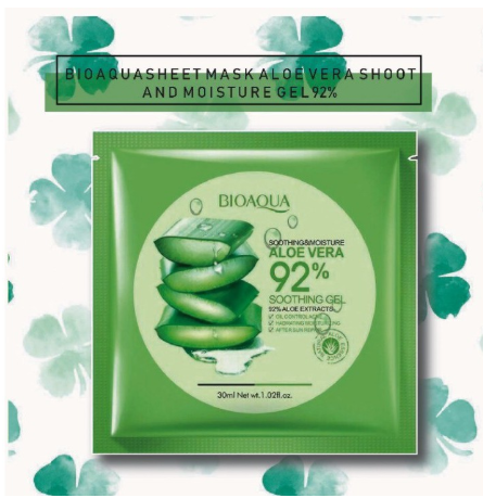 BIOAQUA Sheet Mask Aloe Vera Shooting & Moisture Gel Masker Wajah