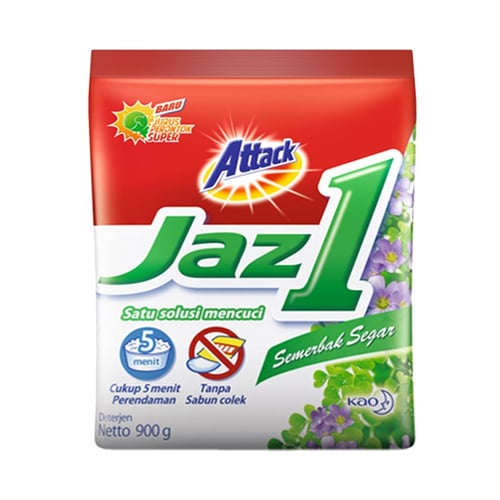 Attack Jaz 1 Semerbak Segar Detergent - 900 g