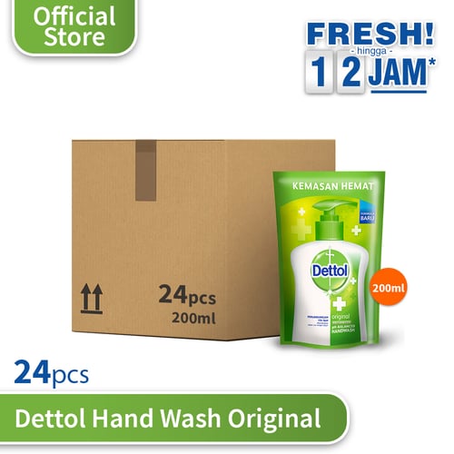 Dettol Hand Wash Original 200 ml Pouch - 24 pcs