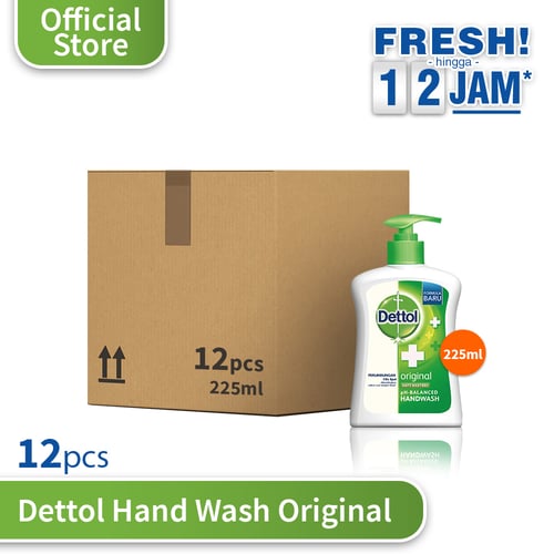 Dettol Hand Wash Original 225 ml Pump - 12 pcs