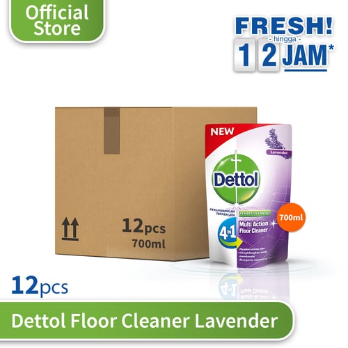 Dettol Floor Cleaner Lavender 700ml - 12 pcs